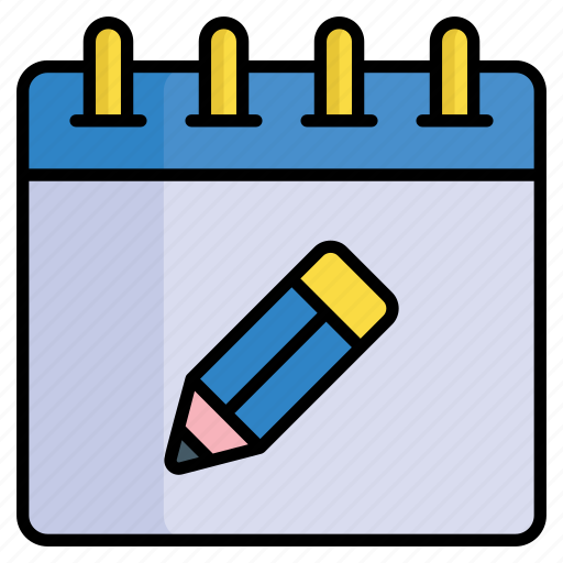 Daily, planning, edit, pencil, content, plan, calendar icon - Download on Iconfinder