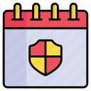 security, protection, shield, secure, schedule, calendar, almanac