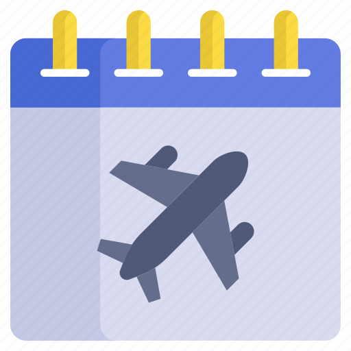 Airplane, flight, plane, travel, journey, schedule, calendar icon - Download on Iconfinder