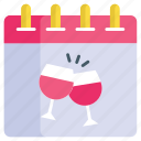 party, cheers, wine, glass, festival, schedule, calendar
