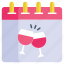 party, cheers, wine, glass, festival, schedule, calendar 