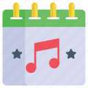 music, concert, note, schedule, calendar, planner, event