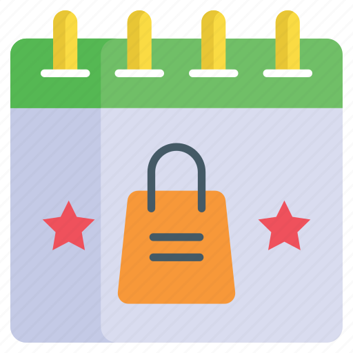 Shopping, organization, bag, commerce, business, schedule, calendar icon - Download on Iconfinder