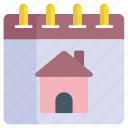 home, house, building, property, real estate, schedule, calendar