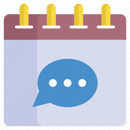 Communication, conversation, messaging, talk, comments, schedule, calendar icon - Download on Iconfinder