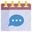 communication, conversation, messaging, talk, comments, schedule, calendar 