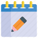 daily, planning, edit, pencil, content, plan, calendar