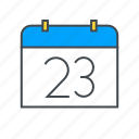 calendar, date, number, schedule icon