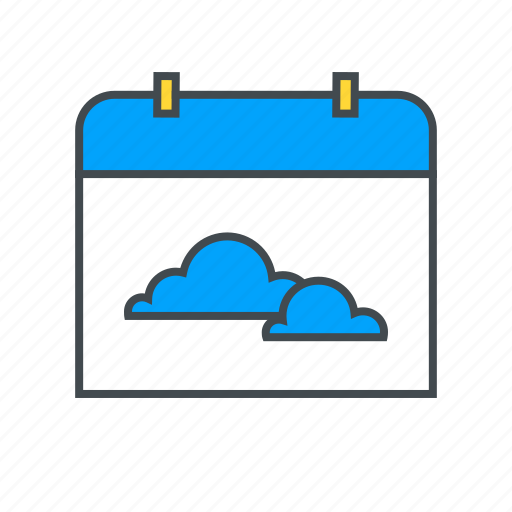 Calendar, cloud, cloudy, date, forecast, schedule, weather icon - Download on Iconfinder