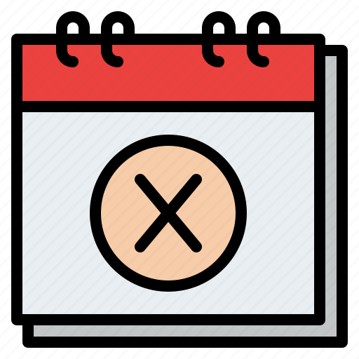 Calendar, cancel, date, organization, schedule icon - Download on Iconfinder