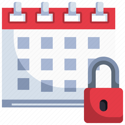 Administration, calendar, date, organization, padlock, schedule, time icon - Download on Iconfinder