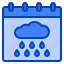 calendar, cloud, date, day, rain, rainy, season 