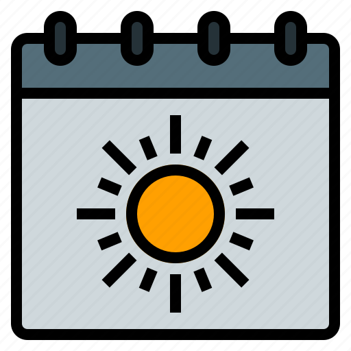 Calendar, date, day, hot, season, summer, sun icon - Download on Iconfinder