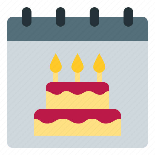 Birthday, cake, calendar, celebration, date, event, party icon - Download on Iconfinder