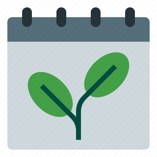 Calendar, date, day, flower, leaves, plant, spring icon - Download on Iconfinder