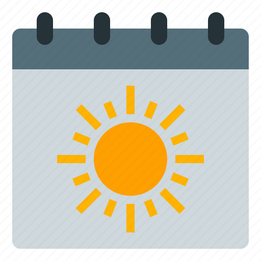 Calendar, date, day, hot, season, summer, sun icon - Download on Iconfinder