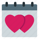 calendar, date, day, event, heart, love, valentine