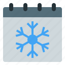calendar, date, day, holiday, snow, snowflake, winter