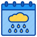 calendar, cloud, date, day, rain, rainy, season