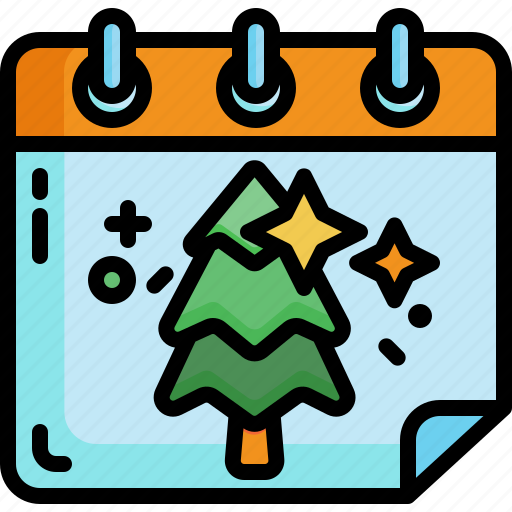 Christmas, tree, time, date, appointment, xmas, calenda icon - Download on Iconfinder