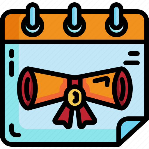 Graduation, event, semester, month, calendar, diploma, time icon - Download on Iconfinder