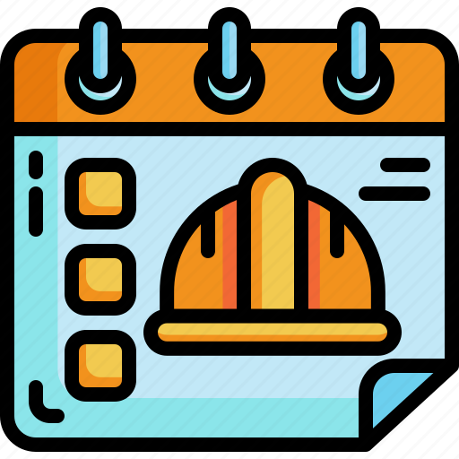 Labor, labour, time, date, hard, hat, worker icon - Download on Iconfinder