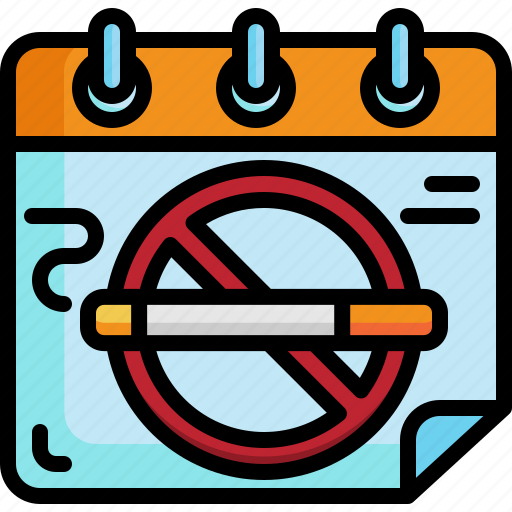 Smoking, cigarette, smoke, time, date, calendar, prohibition icon - Download on Iconfinder