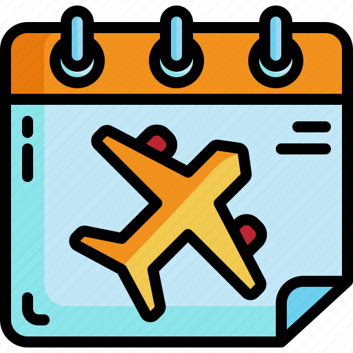 Travel, calendar, flight, airplane, organization, time, date icon - Download on Iconfinder