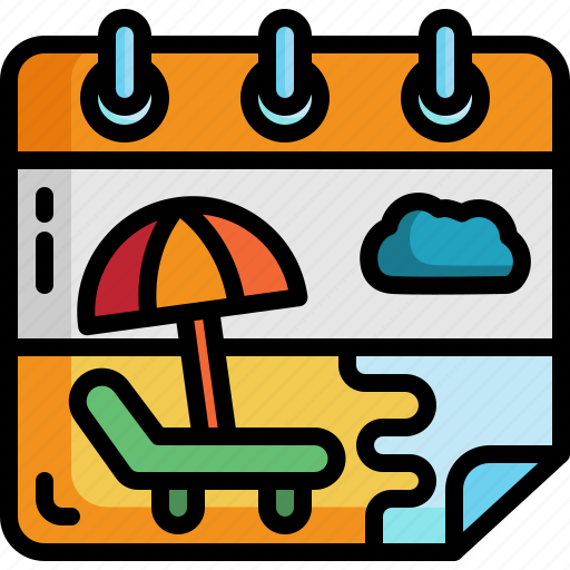 Vacation, weekend, vacations, holidays, time, date, daily icon - Download on Iconfinder