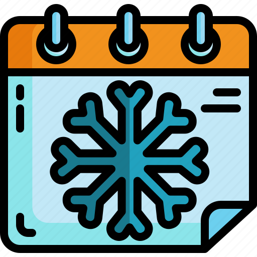 Winter, calendar, time, date, calendary, season, snowflake icon - Download on Iconfinder