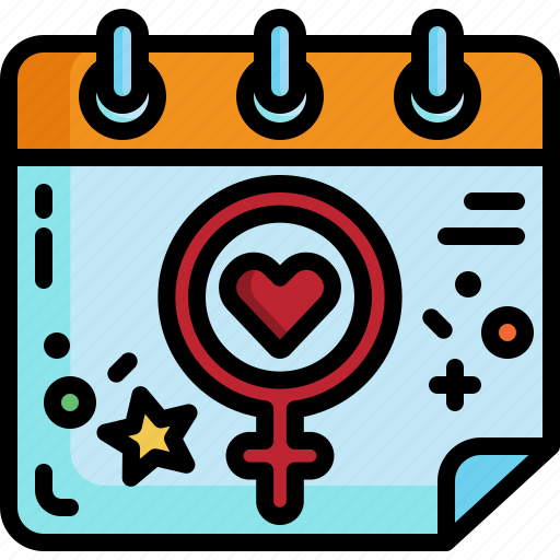 Womens, time, date, feminism, venus, femenine, march icon - Download on Iconfinder