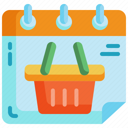 Shopping, basket, event, schedule, date, organization, calendar icon - Download on Iconfinder