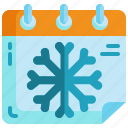 winter, calendar, time, date, calendary, season, snowflake