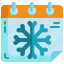 winter, calendar, time, date, calendary, season, snowflake 