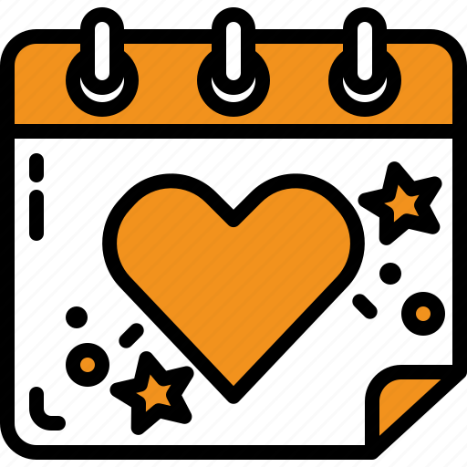 Valentines, calendar, love, heart, date, february, romance icon - Download on Iconfinder
