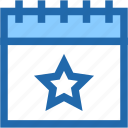 calendar, schedule, time, and, date, event, star