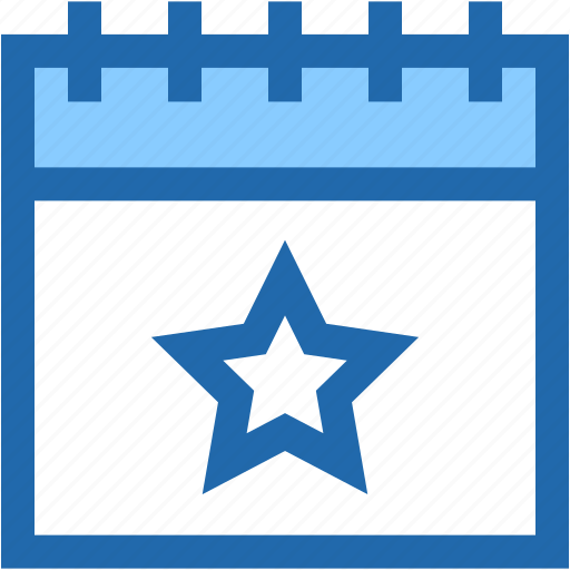 Calendar, schedule, time, and, date, event, star icon - Download on Iconfinder