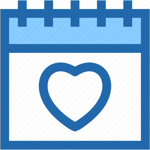 Calendar, schedule, time, and, date, love, heart icon - Download on Iconfinder