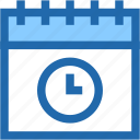 calendar, schedule, time, and, date, clock