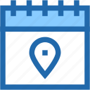 calendar, schedule, time, and, date, location, pin