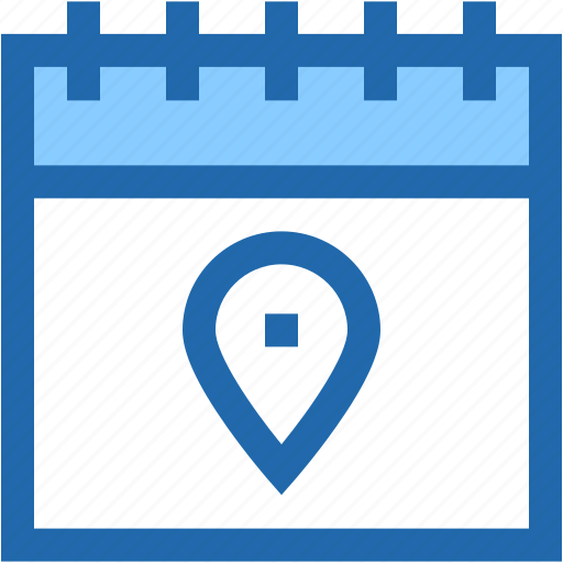 Calendar, schedule, time, and, date, location, pin icon - Download on Iconfinder