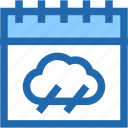 calendar, cloud, time, and, date, weather, rain