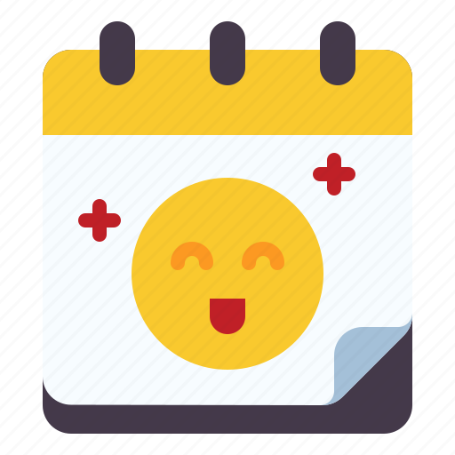Calendar, happy, smile, time, date, smileys, face icon - Download on Iconfinder