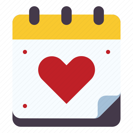Calendar, valentine, time, date, romantic, love icon - Download on Iconfinder