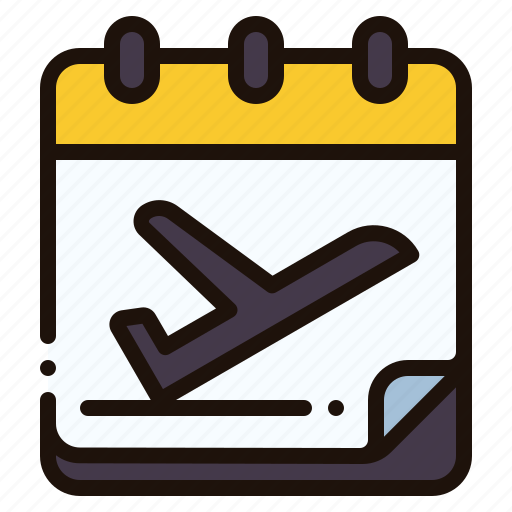 Calendar, flight, time, date, schedule, plane, travel icon - Download on Iconfinder
