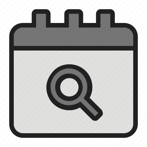 Calendar, date, find, magnifier, schedule, search icon - Download on Iconfinder