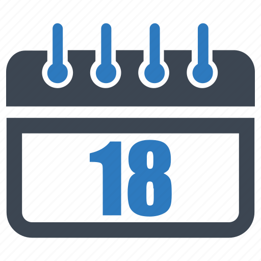 Calendar, date, eightteen, reminder, schedule icon - Download on Iconfinder