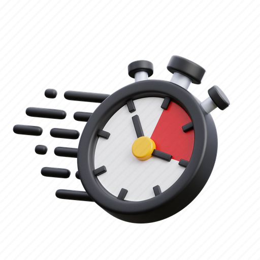 Stopwatch, clock, speed, chronometer, hour, timer 3D illustration - Download on Iconfinder