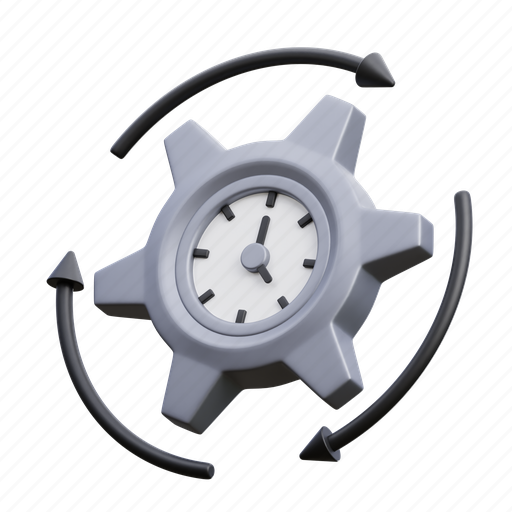 Gear, configuration, time, settings, options 3D illustration - Download on Iconfinder