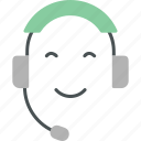 call, center, customer, headset, service, support, icon